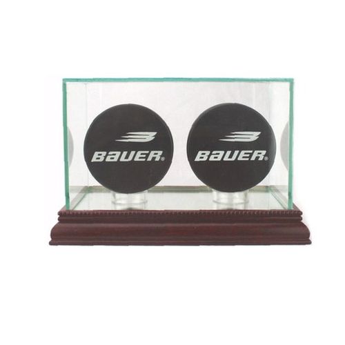 HOCKEY DOUBLE PUCK DISPLAY CASE 